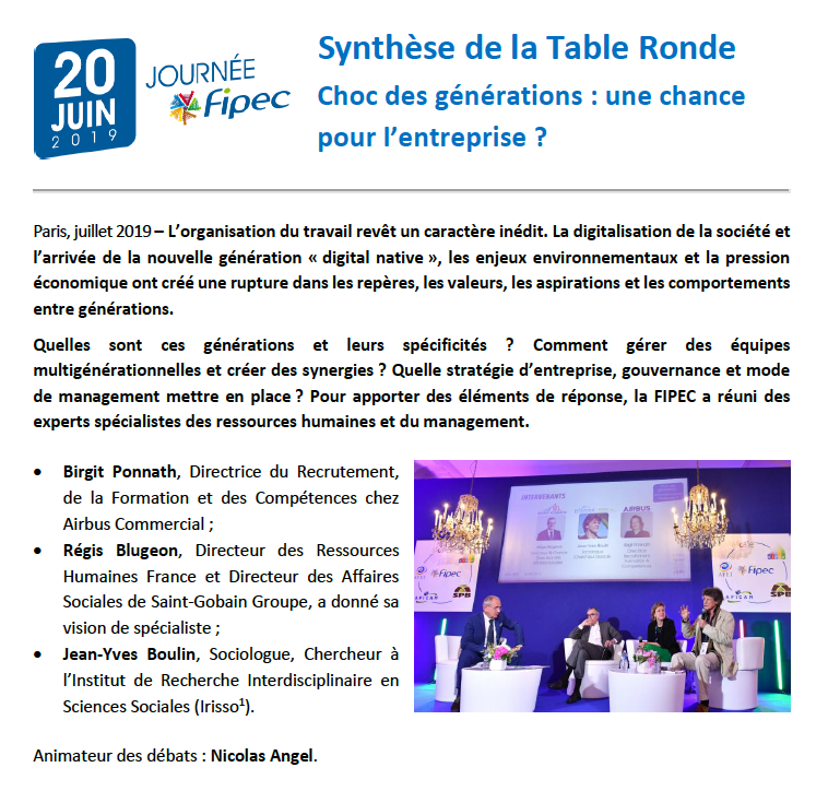 Synthèse de la Table Ronde  2019